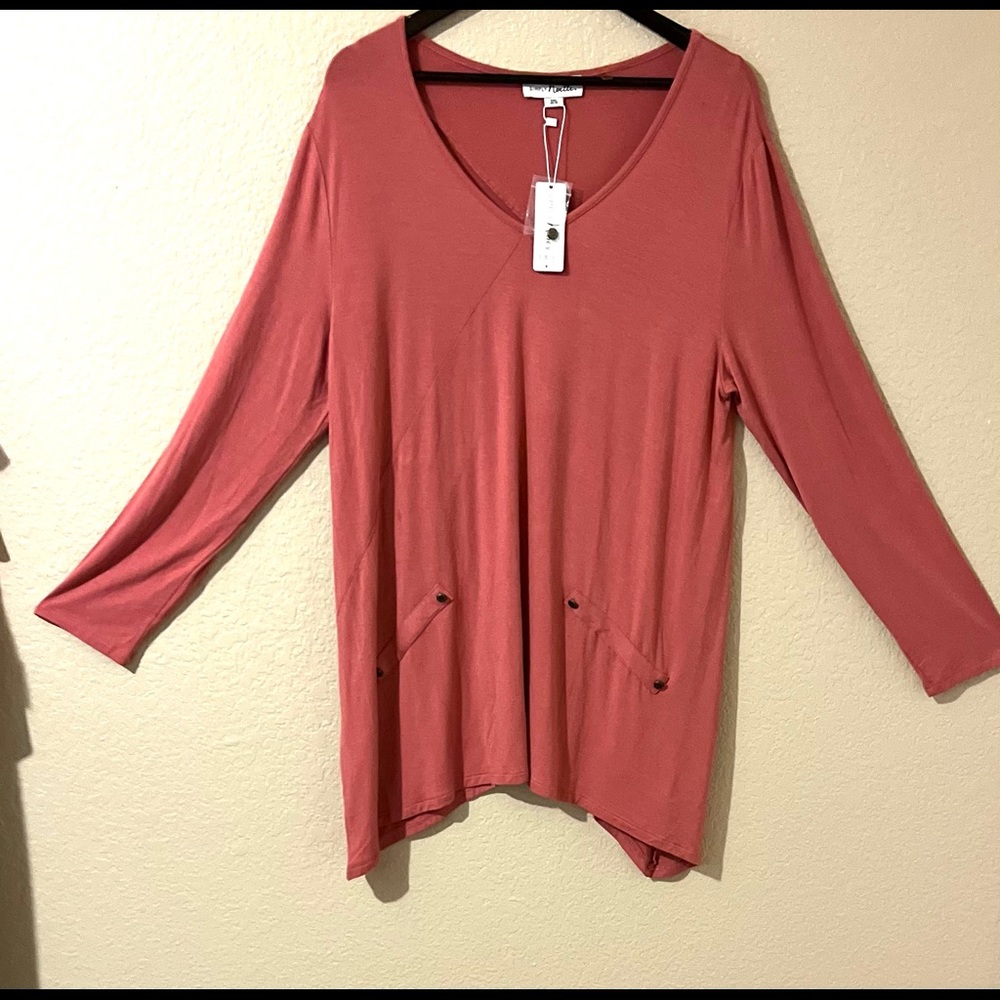 Simply Noelle Cute brunt orange tee shirt XXL